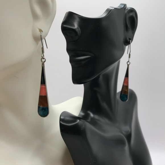 Multicolor Enamel Teardrop Earrings - Picture 3 of 6
